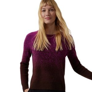 Athleta Hawthorn Textured Merino Wool Ombre Sweater Size M